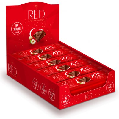 RED - MLIEČNA čokoláda S LIESKOvcami A MAKADÁMovými orechami 24x26g -
