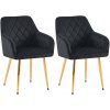 Sada 2 jedálenských stoličiek Monett velvet G, čierna