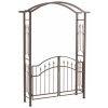 Design-Shop Pergola na popínavé rastliny Luxor s bránkou - Hnedá
