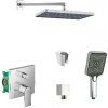 SANITINO - Sprchový set s batériou a telesom pod omietku Hansgrohe, príslušenstvo kielle, chróm SANI21HKK011