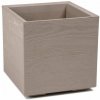 Kvetináč LAMELA, kvetináč KARO ECO COFFE DOSKA 40 x 40 x 40 cm, latte (1311119421)