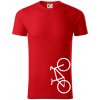 Bicykel na výšku - Tričko z organickej bavlny - M ( Červená )