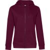 B&C Mikina QUEEN Zipped Hood s kapucí a zipem, dámská COT01W03Qx5504-dark cherry XL Třešeňová tmavá