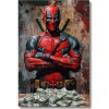 Deadpool obraz pop-art s peniazmi
