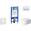 Geberit Duofix - Modul na závesné WC s tlačidlom Sigma50, alpská biela + Duravit ME by Starck - WC a doska, Rimless, SoftClose 111.300.00.5 NM8