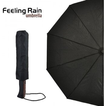 Feeling Rain ART457 Pánsky skladací dáždnik plnoautomatický čierny