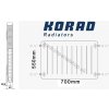 KORAD Radiátor 21K 550/700 (KORAD 21K 550/700)