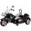 mamido Detská elektrická motorka Chopper s postranným vozíkom čierna