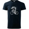 Cyklo kostra - Klasické pánske tričko vyššej gramáže - 2XL ( Tmavomodrá (veľmi tmavá - skoro čierna) )