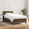 Box spring postel s matrací tmavě hnědá 90x190 cm textil 3140260
