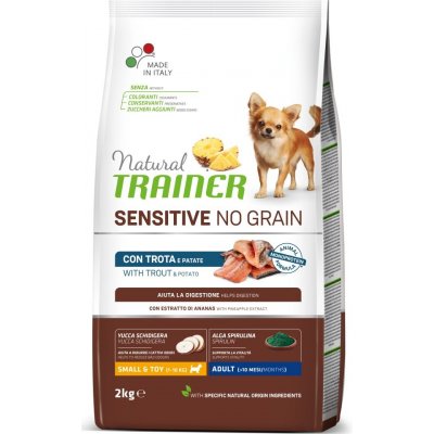 Trainer Natural Sensitive Dog NO GRAIN mini pstruh 2 kg