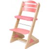 Jitro Detská rastúca stolička Plus PRÍRODNÁ VIACFAREBNÁ Ružová + ružový podsedák