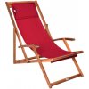 Casaria Záhradné lehátko SIENA, 65x87x102cm, červená 100484