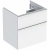GEBERIT KÚPEĽNE Skrinka pod umývadlo iCon, s 2 zásuvkami, 59.2cm, 61.5cm, 47.6cm, biele, chróm, 502.303.01.2