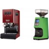 Gaggia New Classic EVO BC, red + Eureka Atom 60, kawasaki green