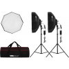 Phototools 2x Daylight GDL octagon 60cm, trvalé LED svetlo 5600K