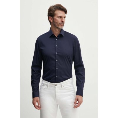 Calvin Klein pánska košeľa slim s klasickým golierom K10K113160 tmavomodrá