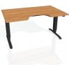 Hobis Pracovný stôl Motion Ergo, ZO, 3S, 180x61-128x90 cm, jelša/čierna