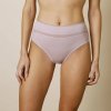 Blancheporte Súprava 2 vysokých nohavičiek Paia zn. Confidence Lingerie® z mikrovlákna a vyšívaného tylu sivoružová