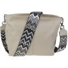 NovaKabelka.sk Batilda Beige Crema s prídavným popruhom III kožená talianska crossbody kabelka béžová