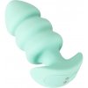 Cuties Mini - análny vibrátor plug s guľôčkami - zelený