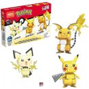 Figúrka a zvieratko Mattel Pokémon Mega Construx Pichu Pikachu a Raichu