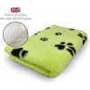 DRYBED Premium Vet Bed limetkovozelený + čierne labky 150 x 100 cm