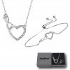 Strieborná súprava šperkov: Retiazky, prívesok Srdce a Znak Nekonečna