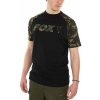 Fox Fishing Tričko Black/Camo Raglan T-Shirt