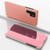 Knižkové puzdro Electroplating Mirror na Samsung Galaxy S24 Ultra 5G - Ružové zlato