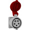 Elektrická hermetická zásuvka Bals červená