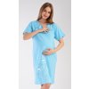 Vienetta Dámska materská nočná košeľa Leontína: světle modrá XL
