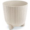 Kvetináč RYFO N ECO WOOD 16,8 cm - farba: biela ECO