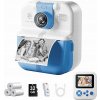 Xrec Instantní fotoaparát pro děti, digitální MP3 hry, tisk, telefon, objektiv 180 s / P02 modrý