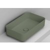 Ceramica Dolomite Noemi umývadlo 60x36 cm obdĺžnik pultové umývadlo zelená matná D311175