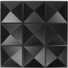 Obkladové panely 3D PVC 11004, rozmer 500 x 500 mm, Pyramids black, IMPOL TRADE