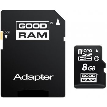 GOODRAM microSDHC 8GB class 4 + adapter M40A-0080R11