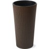 LAMELA, kvetináč LILIA ECO COFFE JUMPER – prúžok O 25,5 cm, výška 46,6 cm, espresso