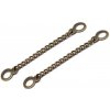 Kovová retiazka / pútko na bundy a kabáty staromosadz 5ks