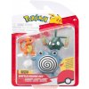 Figurky Pokémon Battle Charmander, Trubbish a Poliwhirl