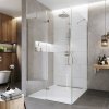 Mereo Sprchovací kút, Novea, štvorec, pántový, 100x100 cm, chróm ALU, sklo Číre, dvere ľavé a pevný diel