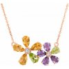 Eppi Drahokamové kvety v náhrdelníku Kyra N34130