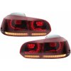 KITT Taillights Full LED suitable for VW Golf 6 VI (2008-2013) R20 Design Red Cherry with Sequential Dynamic Turning Lights (LHD and RHD)