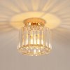 Stropné svietidlo krásne krištáľové stropné svietidlo zlatý glamour E27 do obývačky
