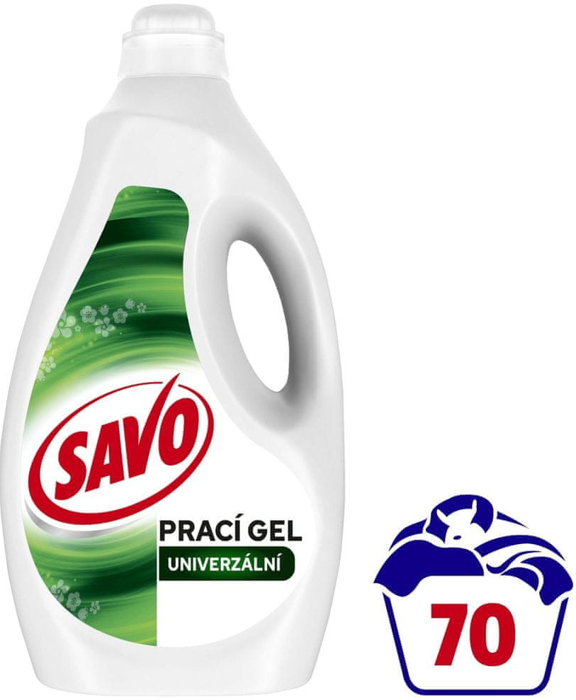 Savo Universal bez chlóru prací gél na biele a farebné prádlo 70 PD