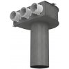 Kovový konektor do stropu pre potrubie Dalap Flexitech Ø 63 mm, 3 príruby
