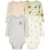 CARTER'S Body dlhý rukáv Milk&Cookies neutral 4ks 18m/vel. 86