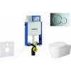 GEBERIT - Kombifix Modul na závesné WC s tlačidlom Sigma01, lesklý chróm + Duravit ME by Starck - WC a doska, Rimless, SoftClose 110.302.00.5 NM2