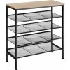 tectake 404280 botník bournemouth 75,5x30,5x85,5cm - industrial svetlé drevo, dub sonoma