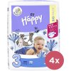 4x BELLA HAPPY Plienky jednorazové 3 Midi (5-9 kg) 72 ks - BIG PACK VP-F027274